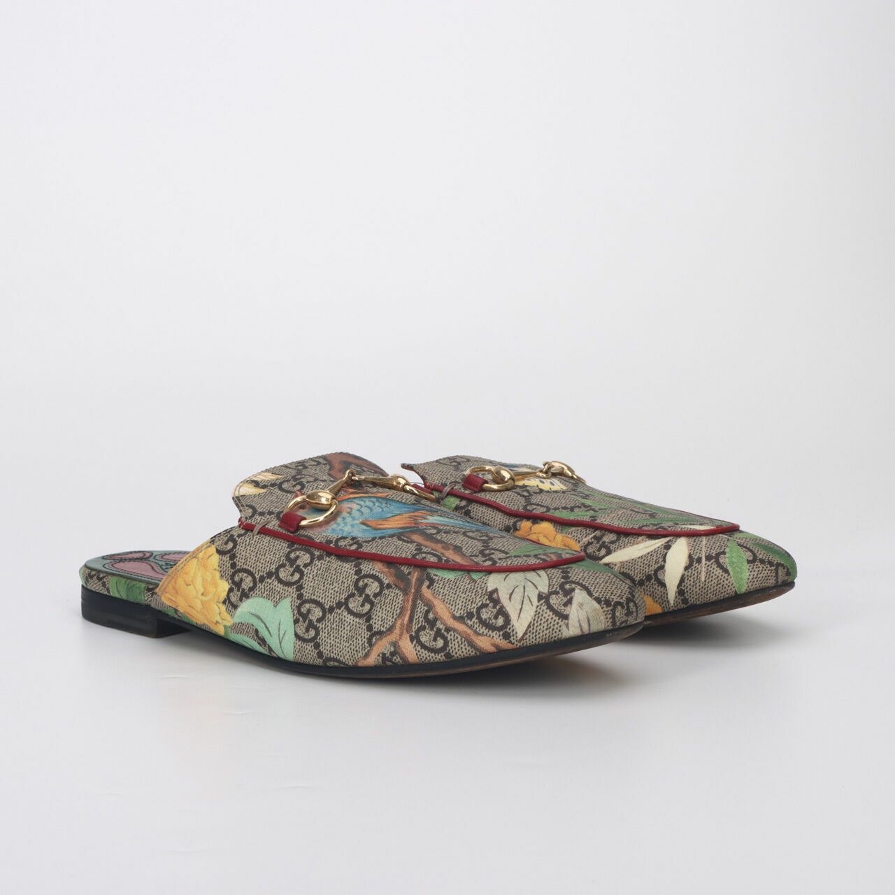 Gucci GG Supreme Canvas 'Tian' Print Slippers Sandals