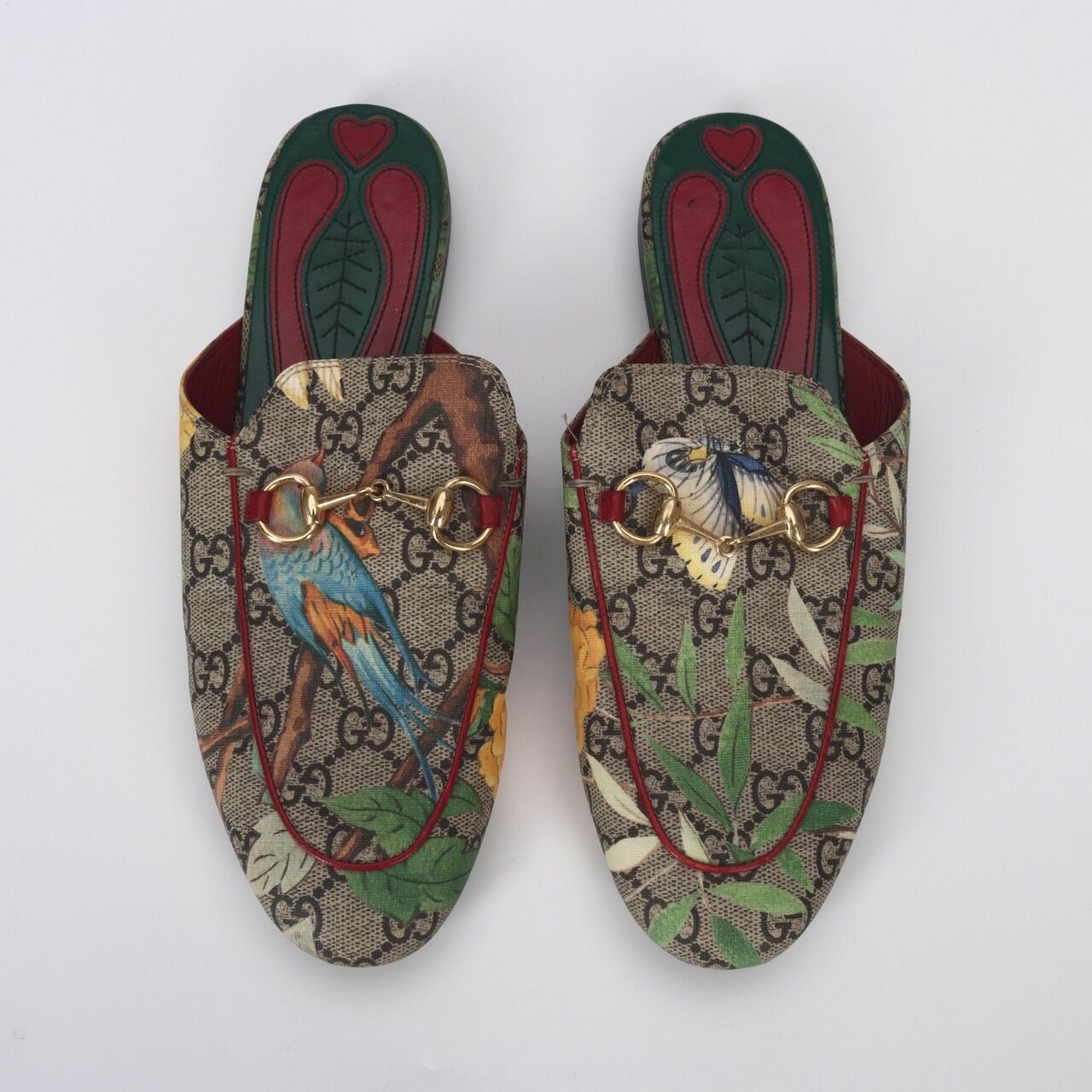 Gucci GG Supreme Canvas 'Tian' Print Slippers Sandals