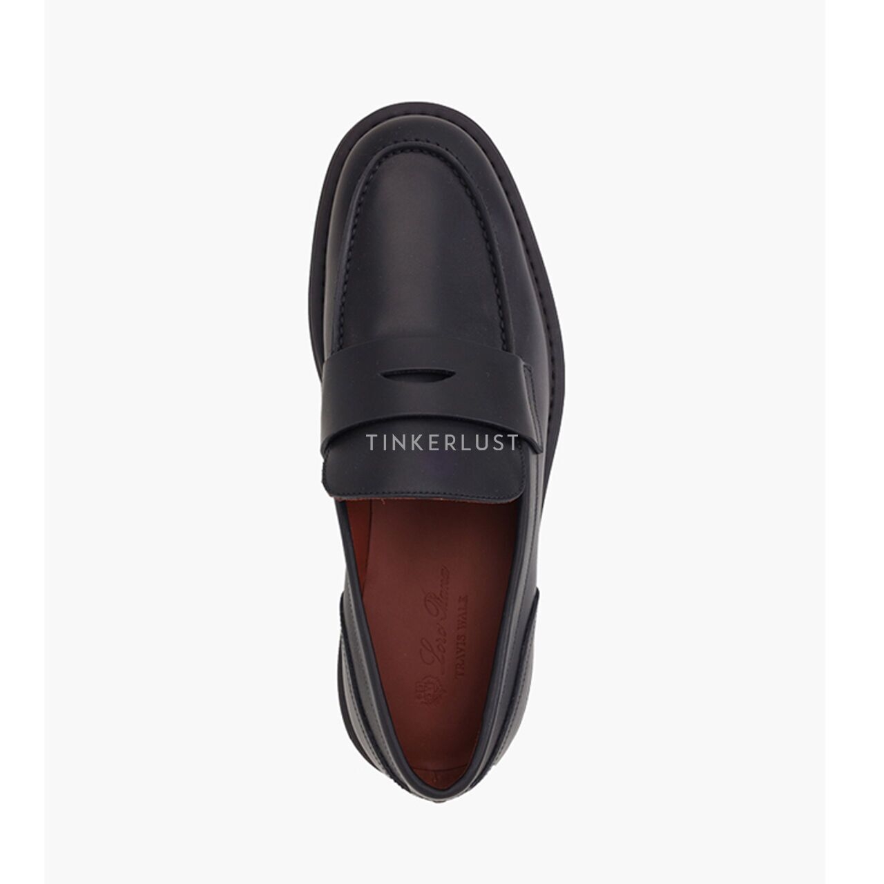 Loro Piana Men Travis Loafers in Black Calfskin