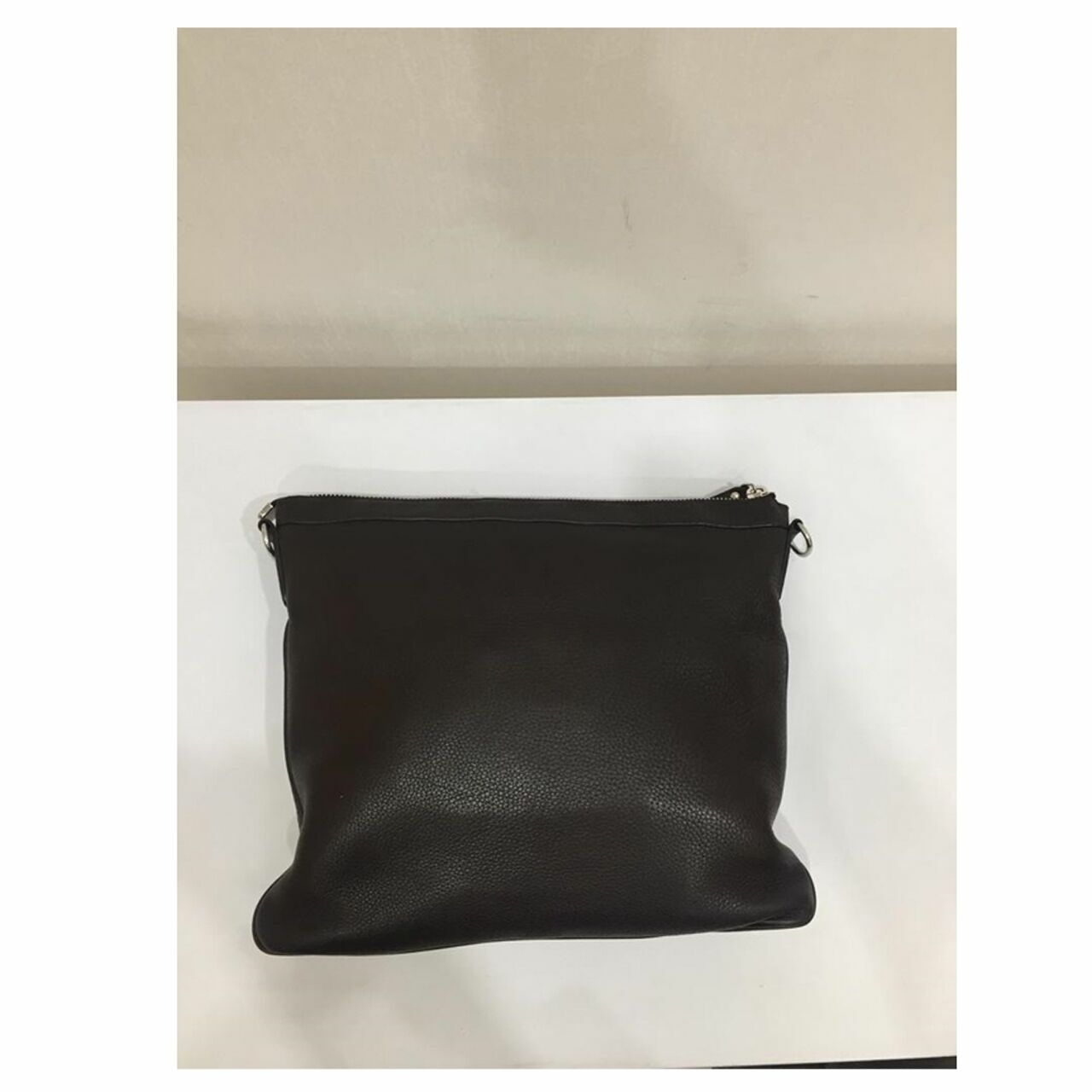 Gucci Dark Brown Leather Crossbody Messenger Bag 