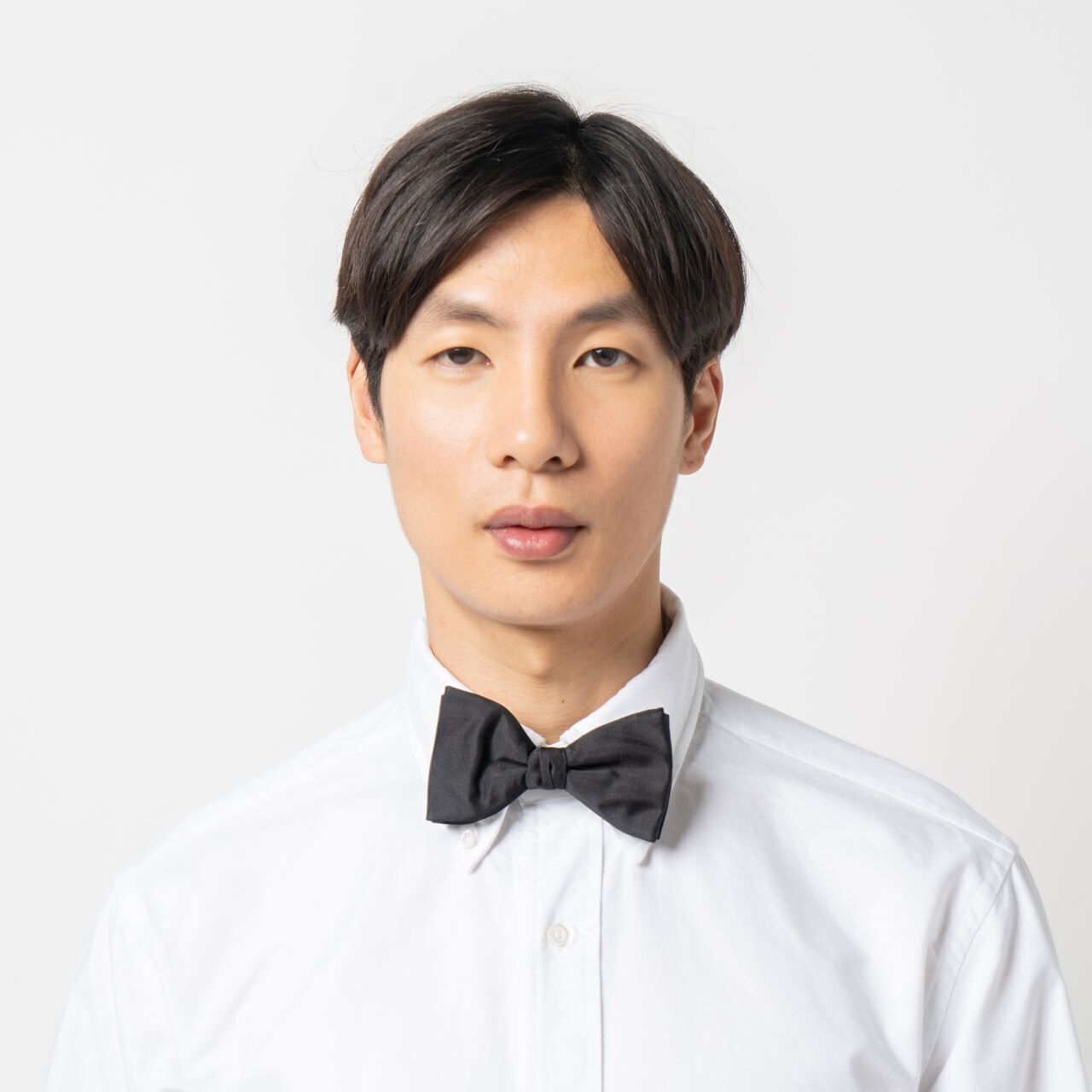 Saint Laurent Yves Silk Satin Bow Tie Black