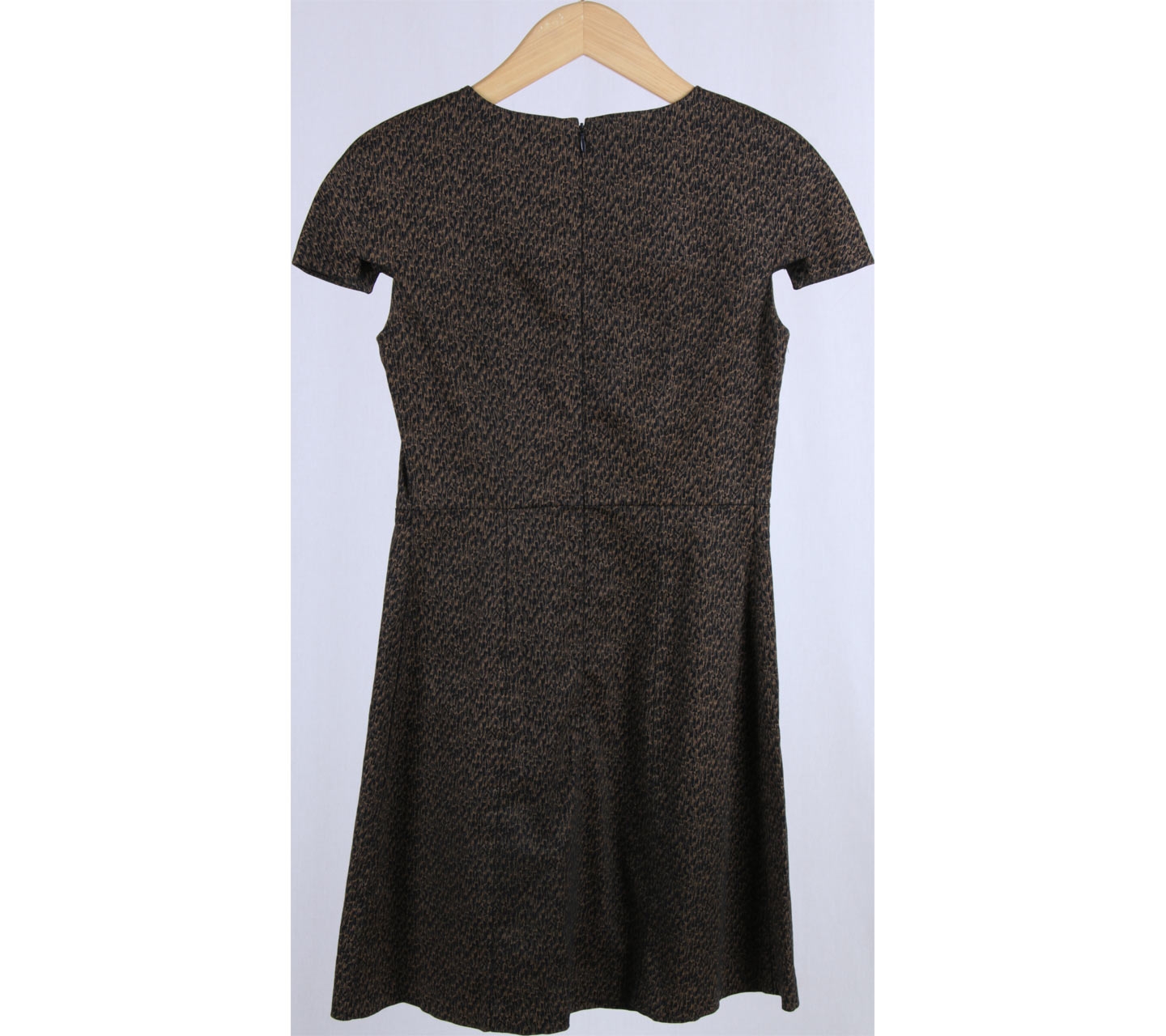 French Connection Brown And Black Patterned Mini Dress