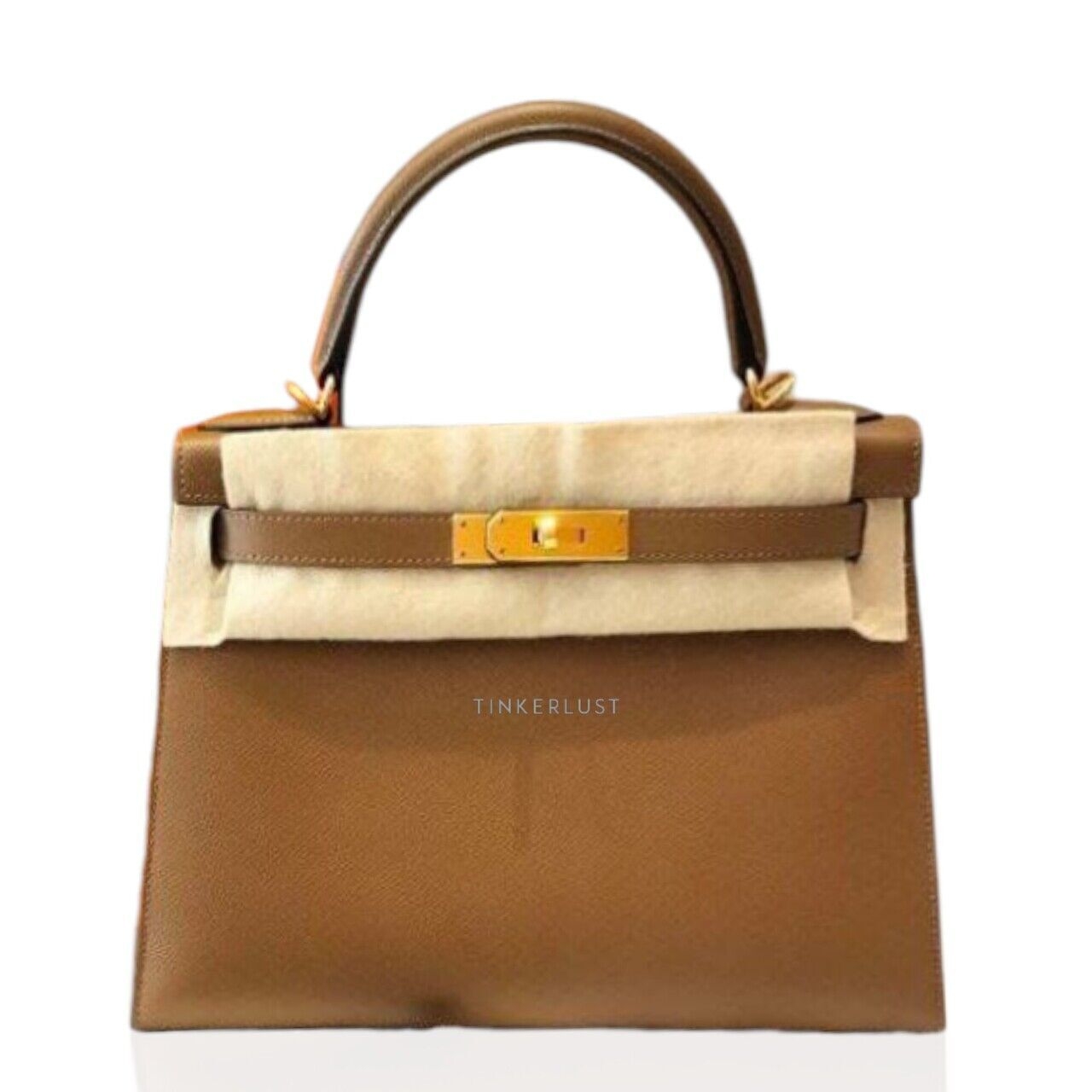 Hermes Kelly 28 Alezan Epsom Ghw Z Satchel Bag