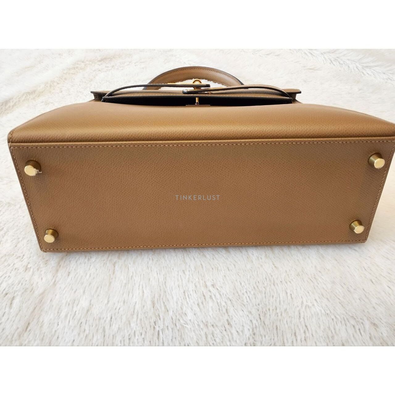 Hermes Kelly 28 Alezan Epsom Ghw Z Satchel Bag