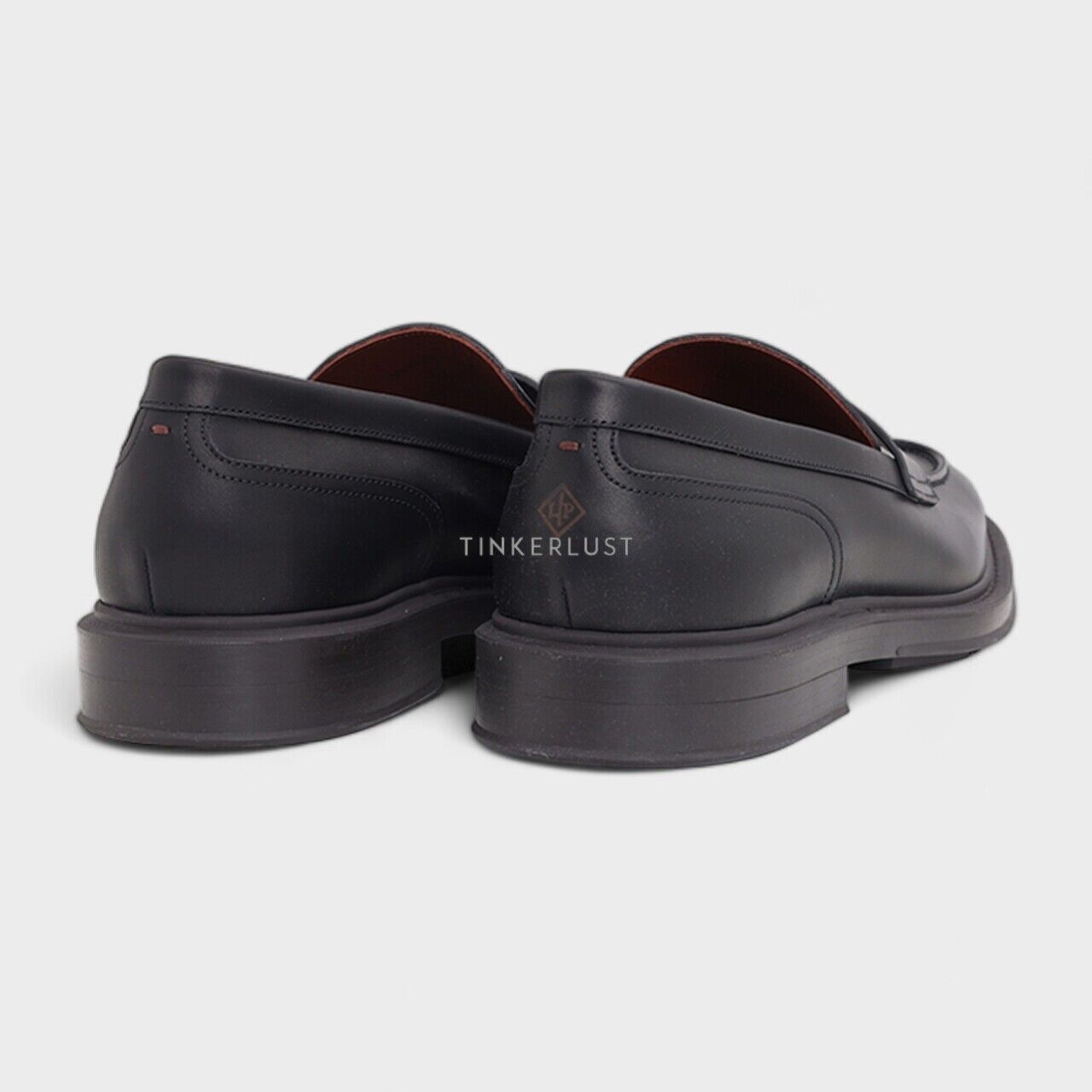 Loro Piana Men Travis Black Calfskin Loafers