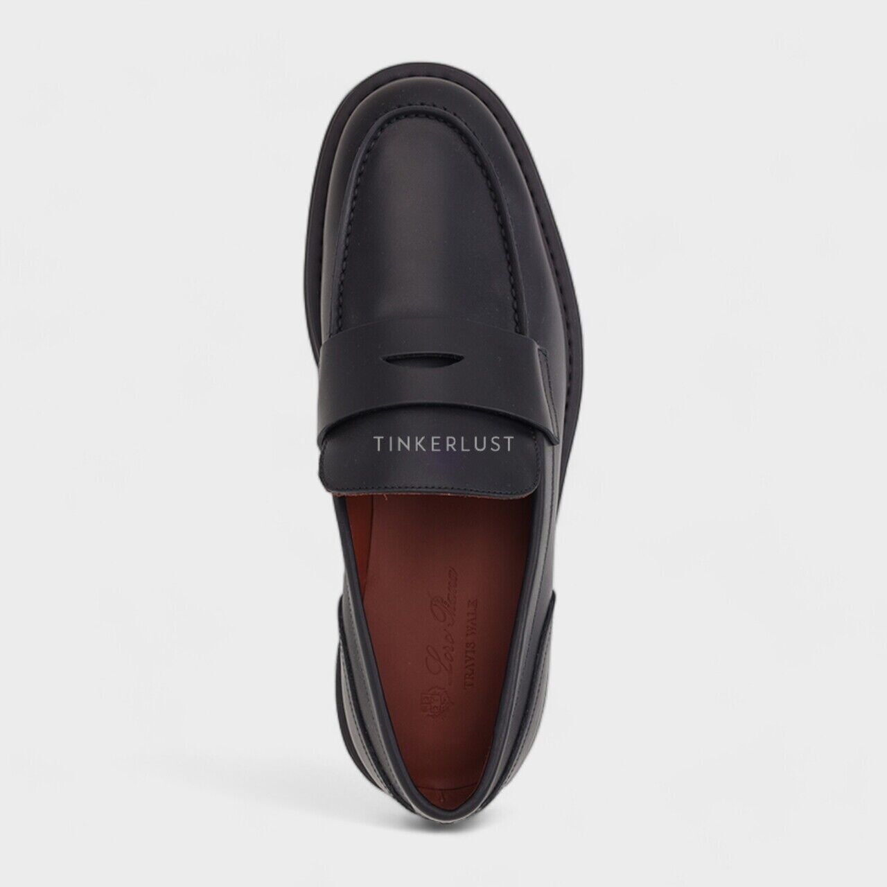 Loro Piana Men Travis Black Calfskin Loafers