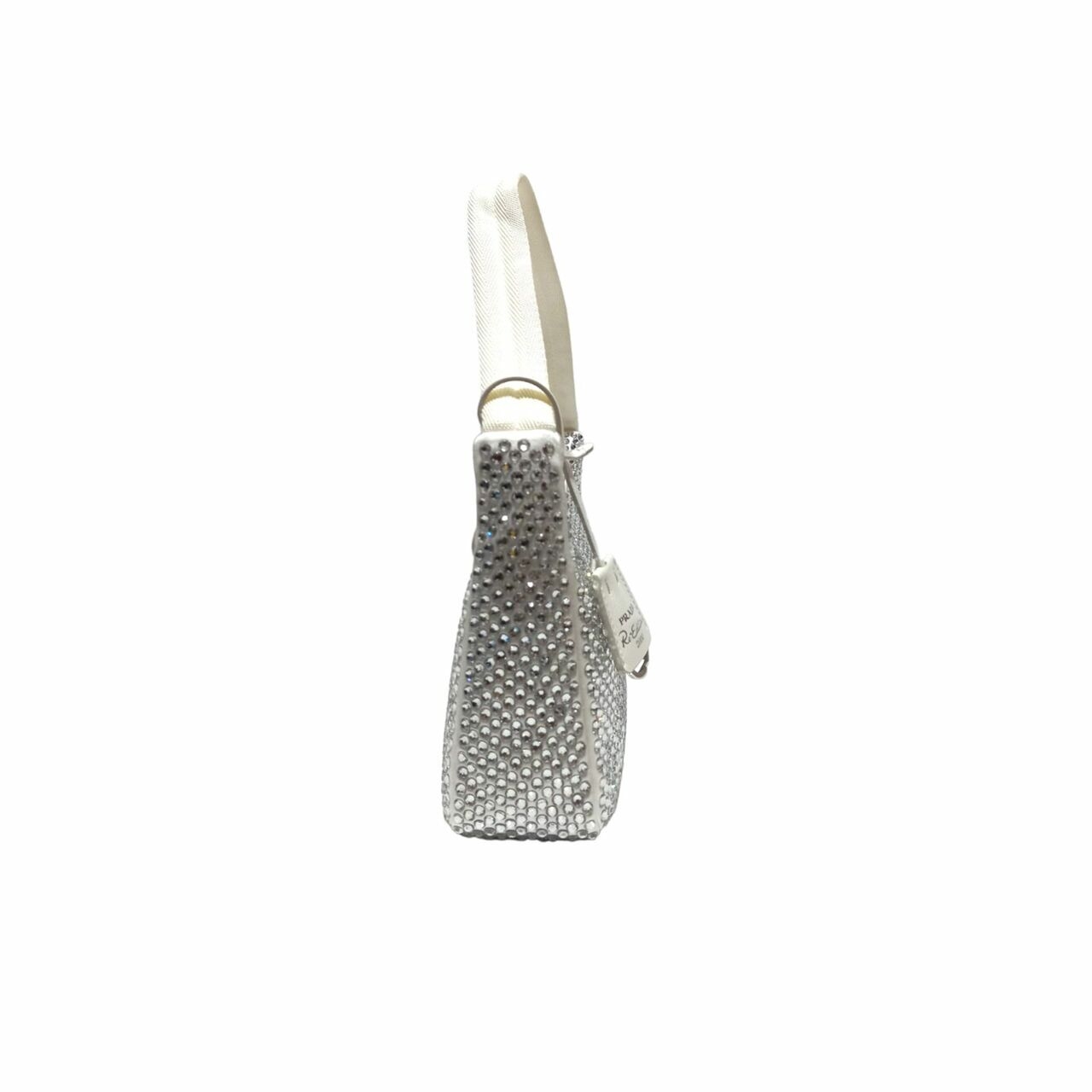 Prada Re-Edition Hobo Crystal White Handbag