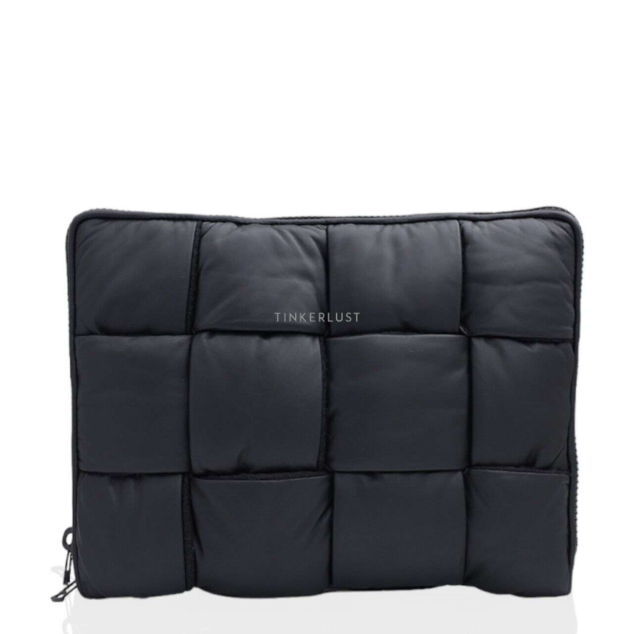 Bottega Veneta Intrecciato Padded Document Case Black Matte Hidrology Calfskin Clutch