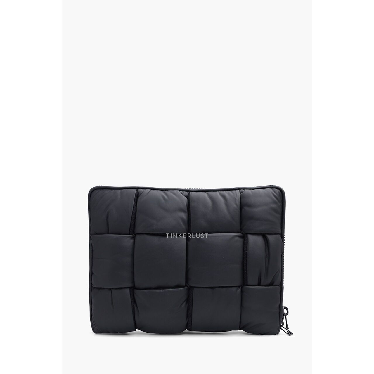 Bottega Veneta Intrecciato Padded Document Case Black Matte Hidrology Calfskin Clutch