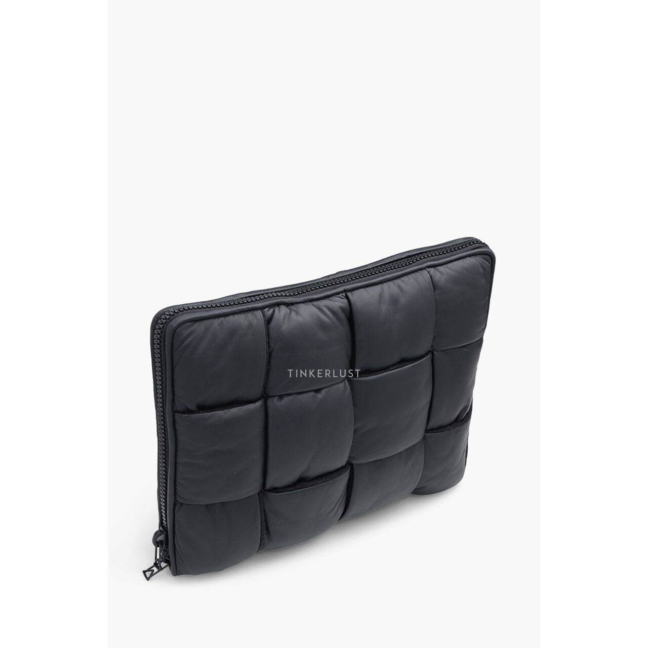 Bottega Veneta Intrecciato Padded Document Case Black Matte Hidrology Calfskin Clutch