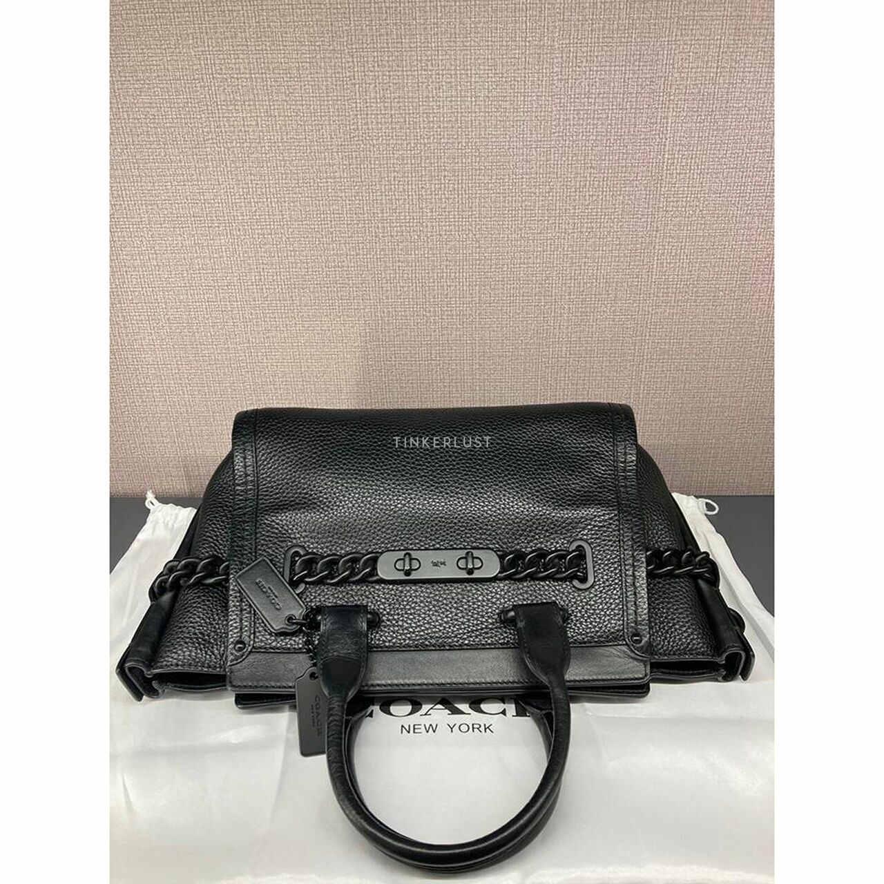 Coach Swagger Black Satchel