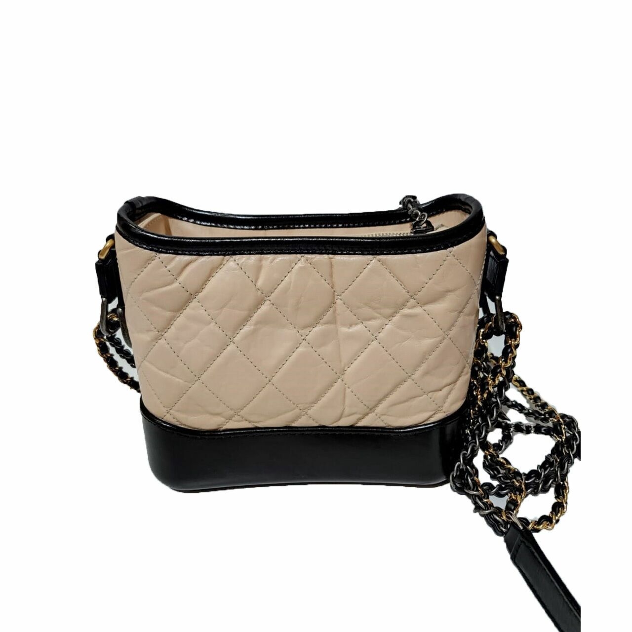 Chanel Gabrielle Small Beige Black #25 Sling Bag	