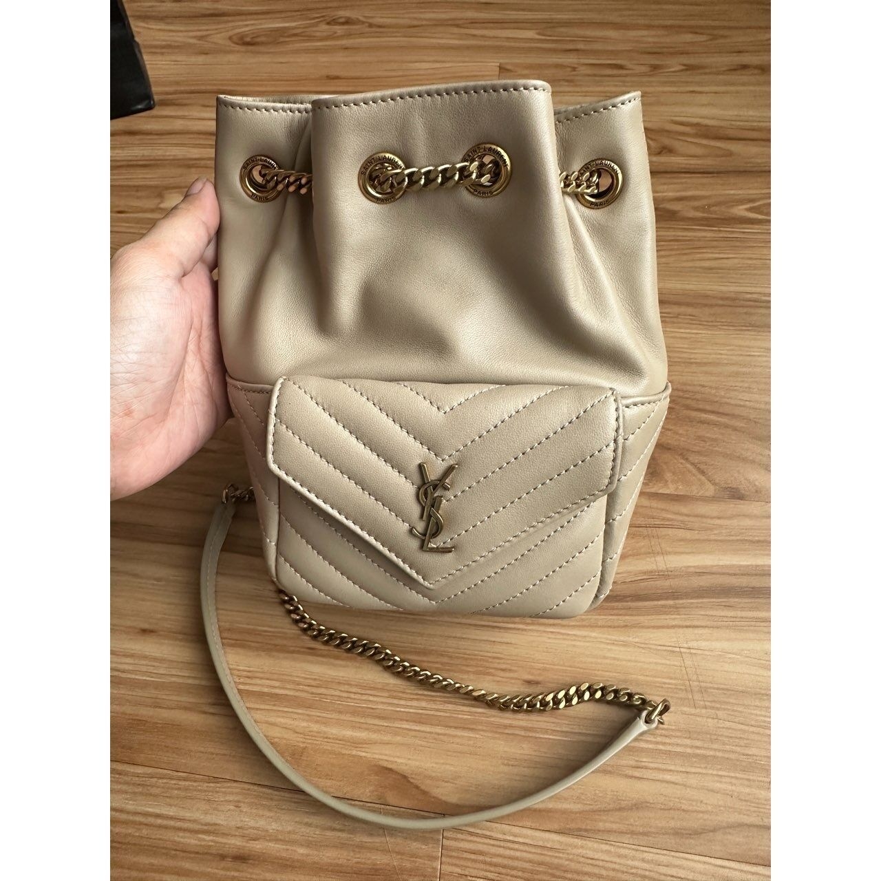 Saint Laurent Joe Beige Backpack