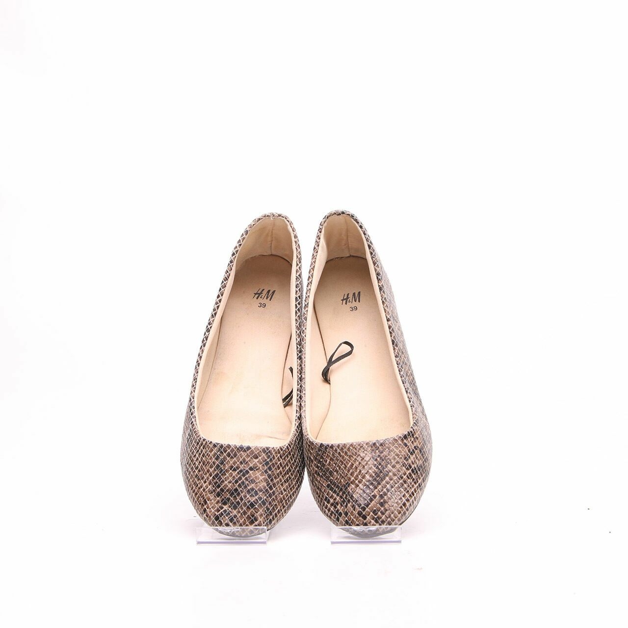 H&M Black & Brown Snakeskin Flats