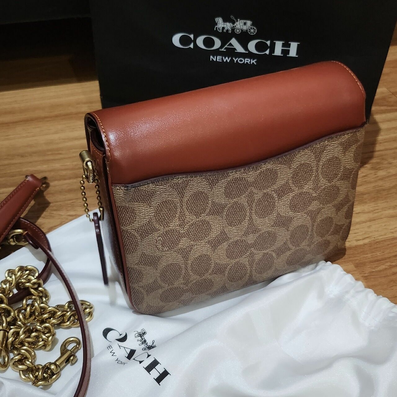 Coach Brown Plaid Handbag