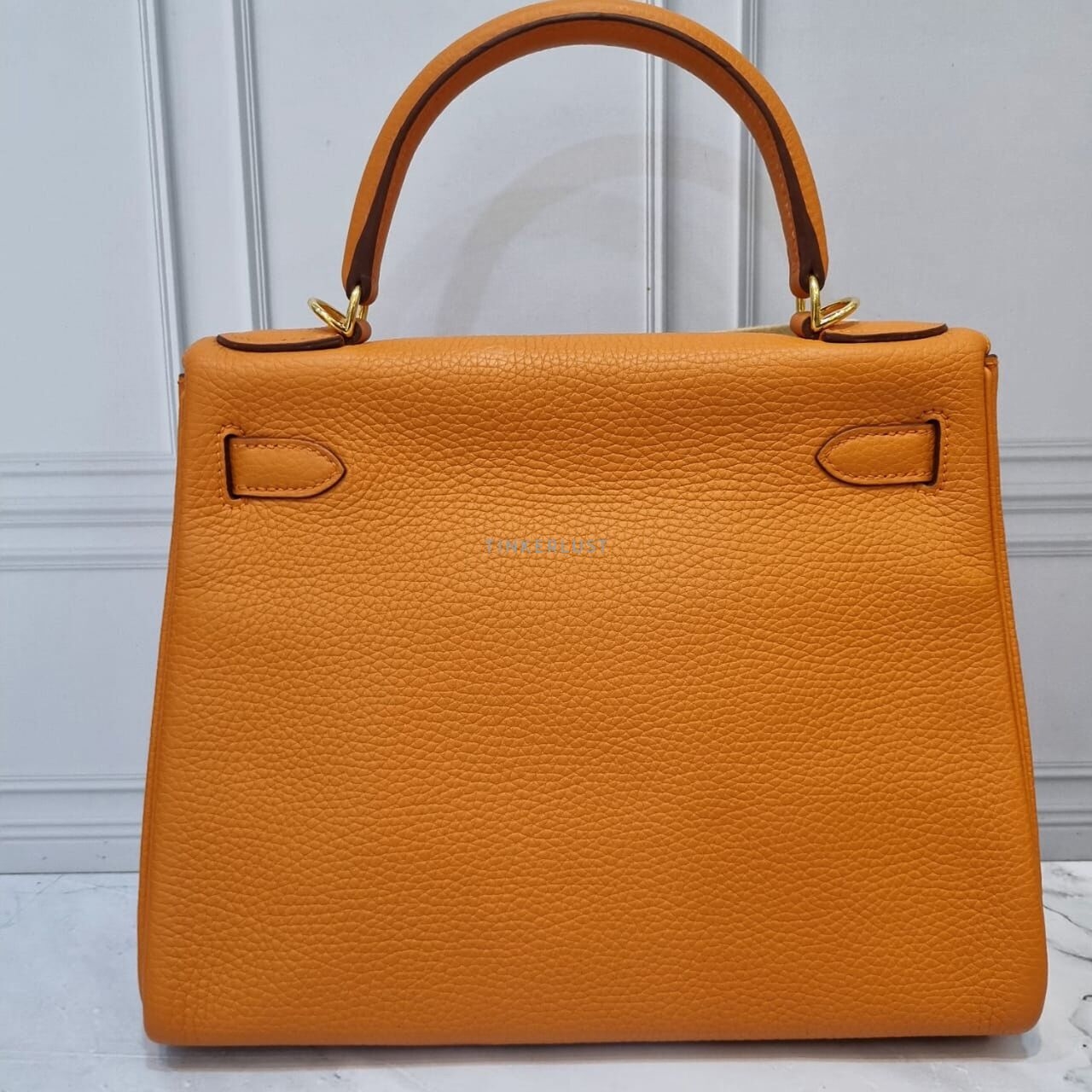 Hermes Kelly 28 Togo Feu Orange GHW #T Satchel Bag