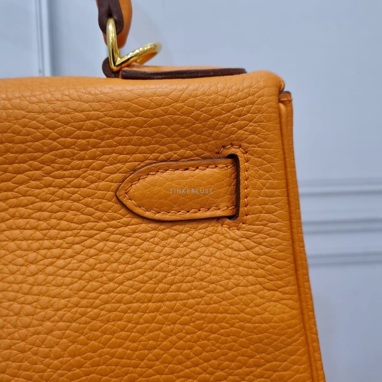 Hermes Kelly 28 Togo Feu Orange GHW #T Satchel Bag