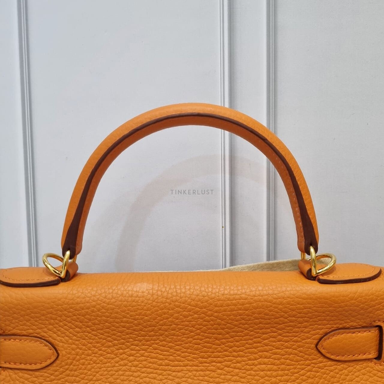 Hermes Kelly 28 Togo Feu Orange GHW #T Satchel Bag