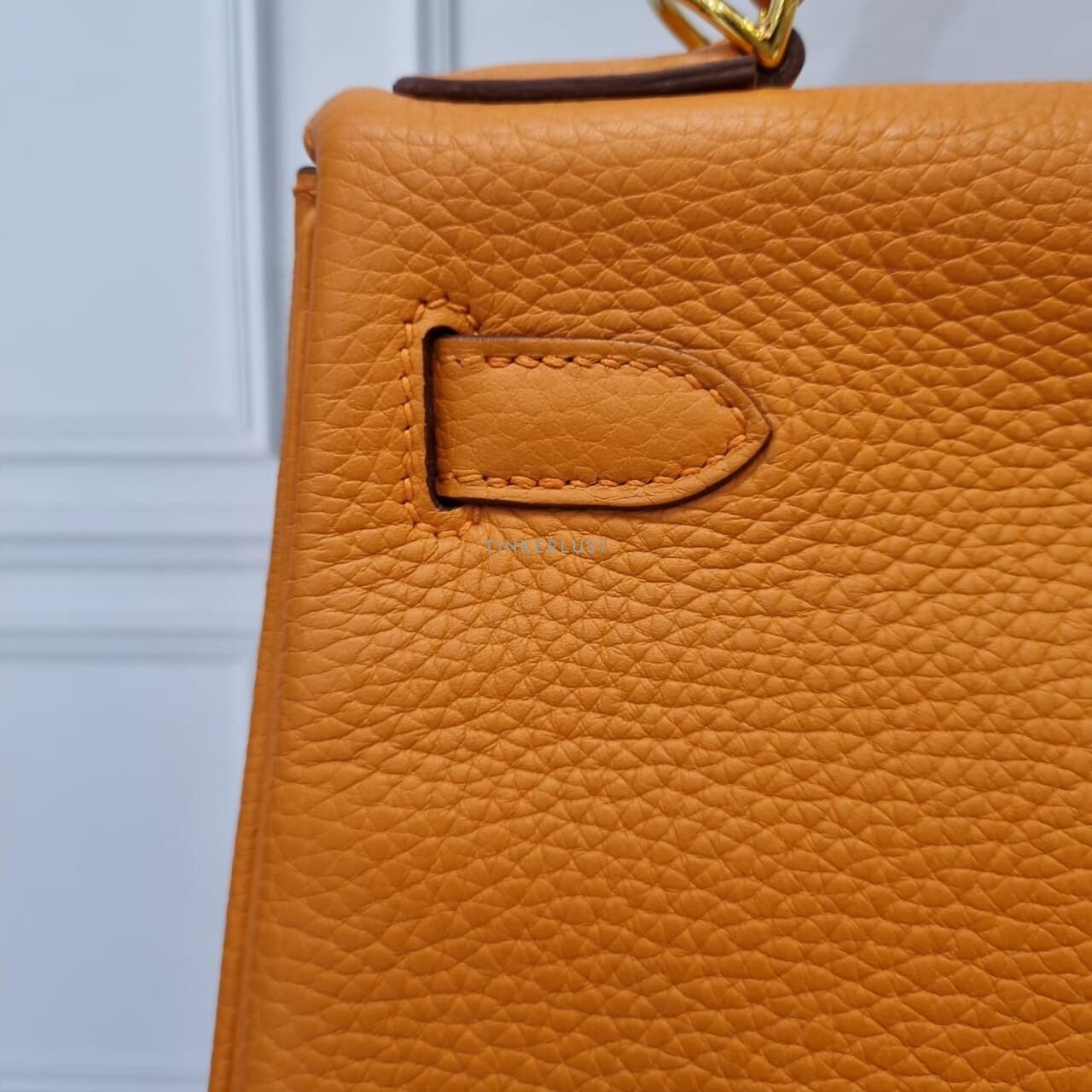 Hermes Kelly 28 Togo Feu Orange GHW #T Satchel Bag