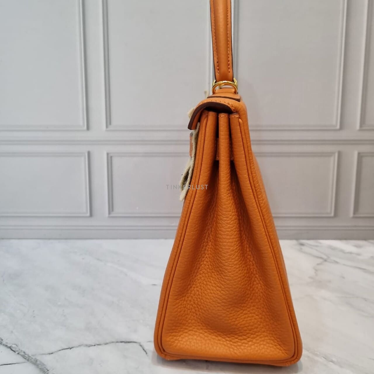 Hermes Kelly 28 Togo Feu Orange GHW #T Satchel Bag