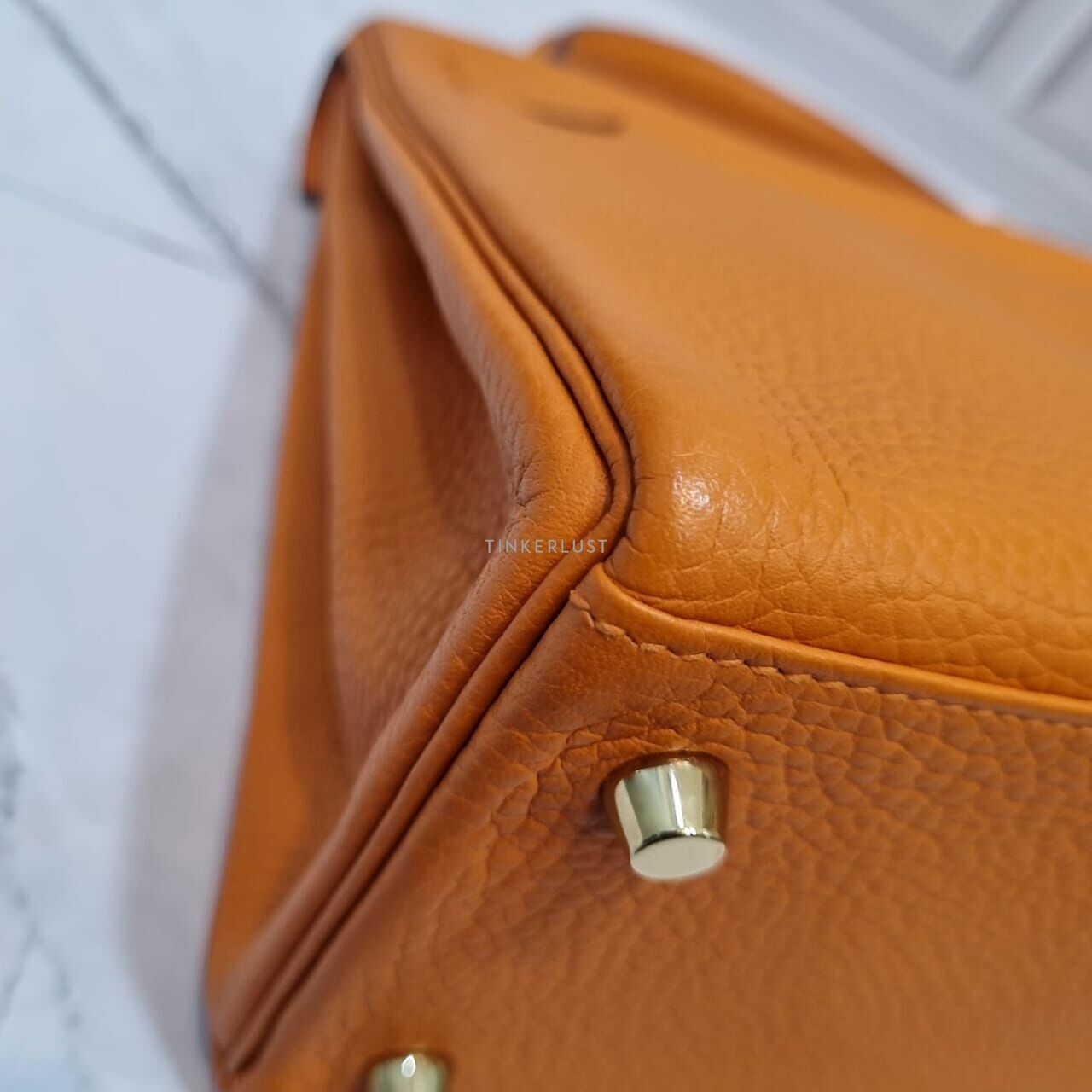 Hermes Kelly 28 Togo Feu Orange GHW #T Satchel Bag