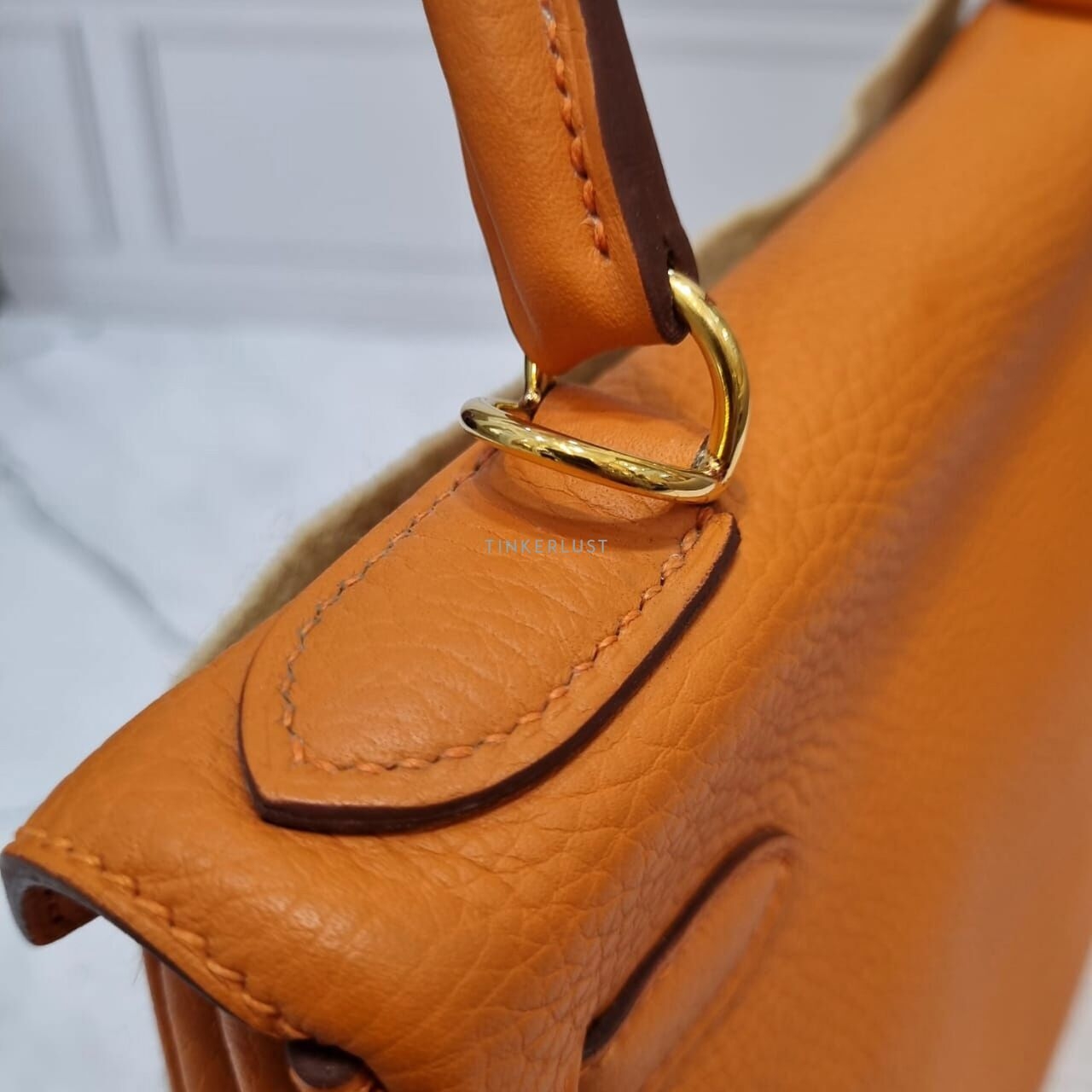 Hermes Kelly 28 Togo Feu Orange GHW #T Satchel Bag