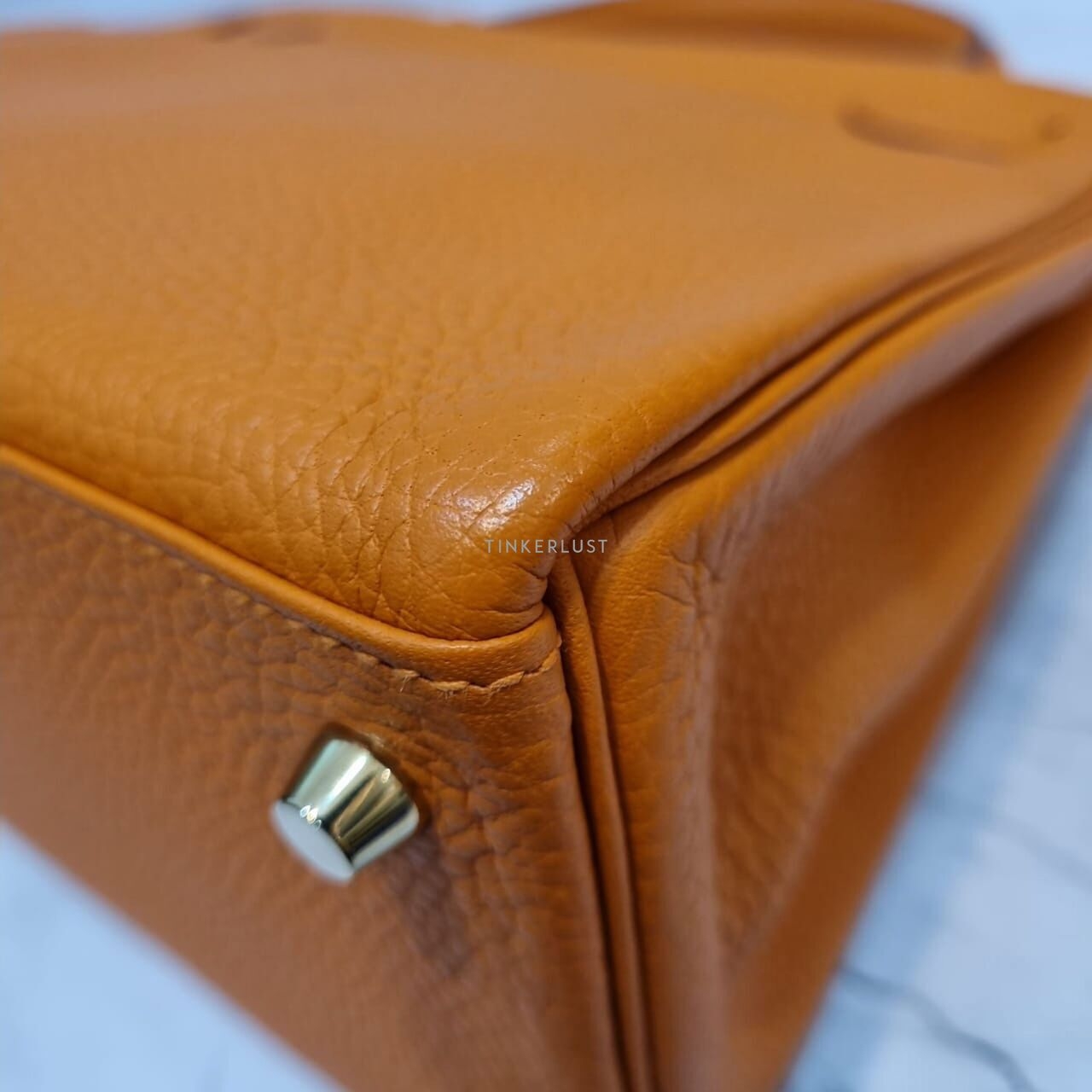 Hermes Kelly 28 Togo Feu Orange GHW #T Satchel Bag