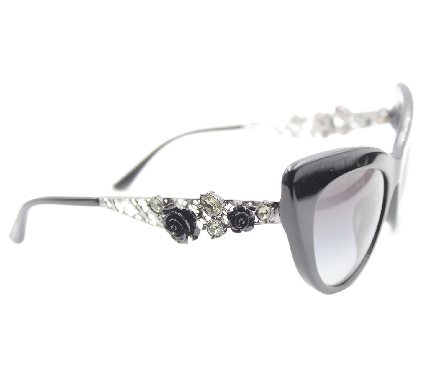 Dolce & Gabbana Black Floral Lace Sunglasses