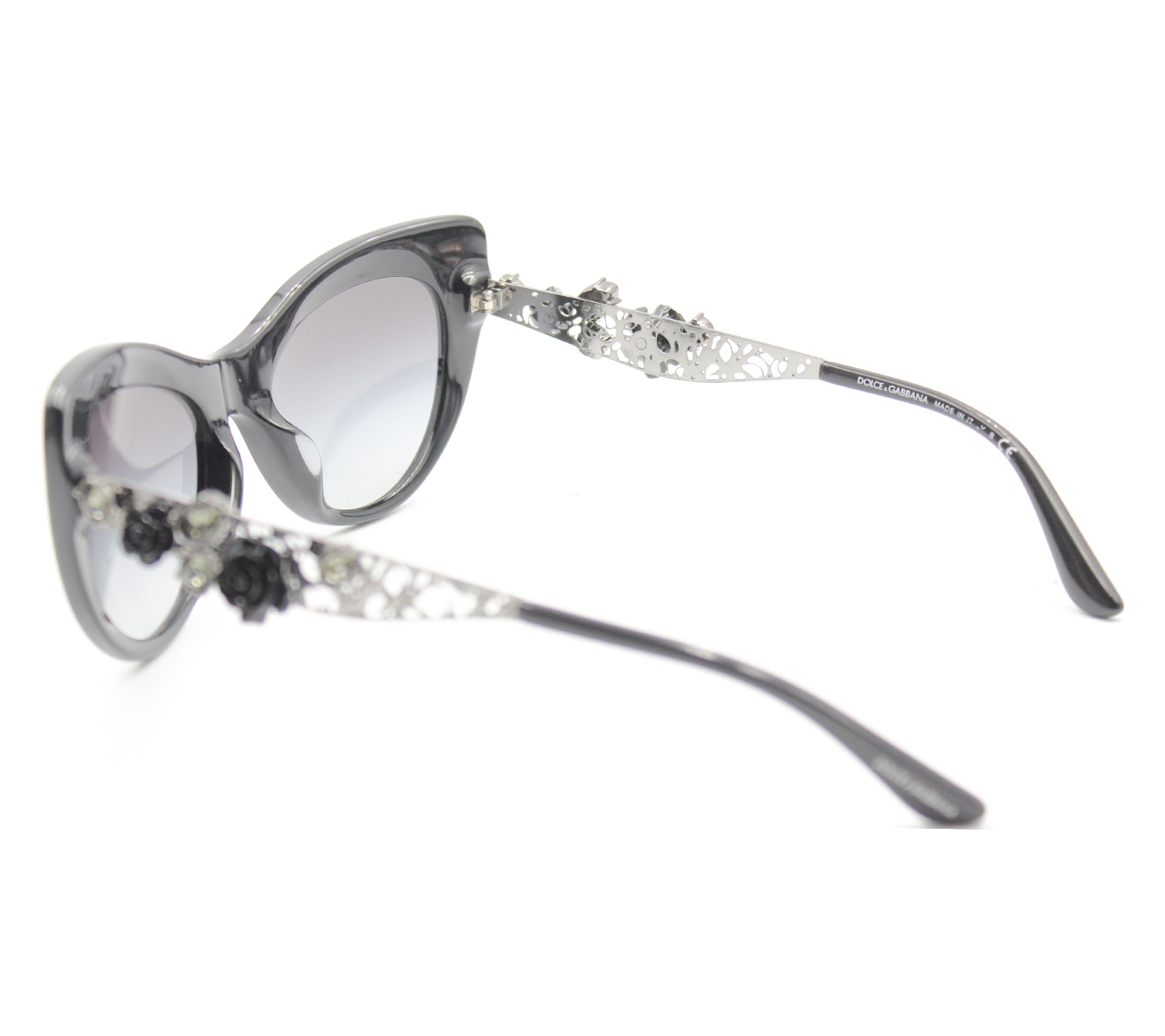 Dolce & Gabbana Black Floral Lace Sunglasses