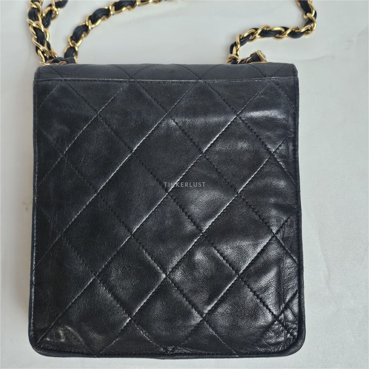 Chanel Vintage Black Lambskin GHW Sling Bag