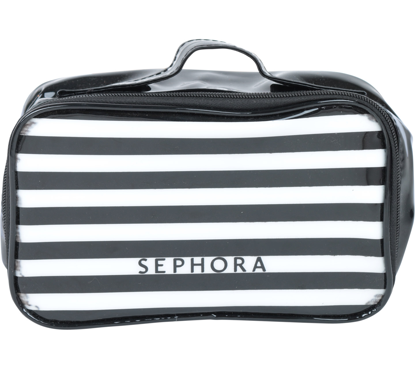 Sephora Black And White Striped Make Up Case Pouch