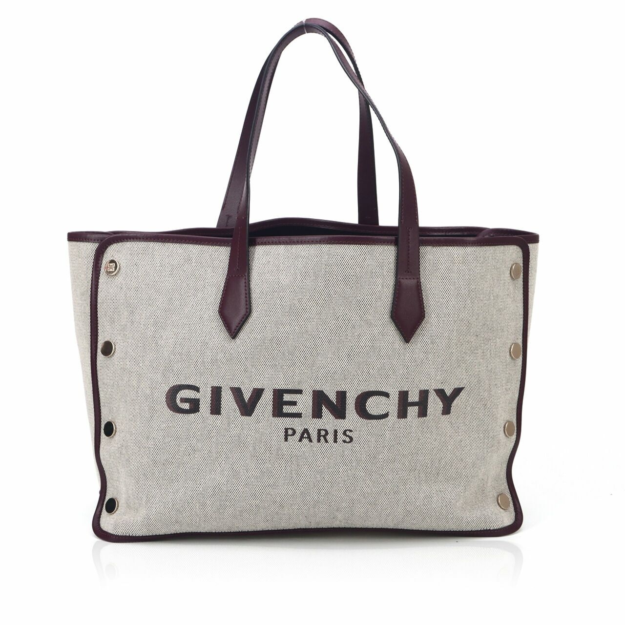 GIVENCHY Canvas Medium Bond Shopper Tote Aubergine