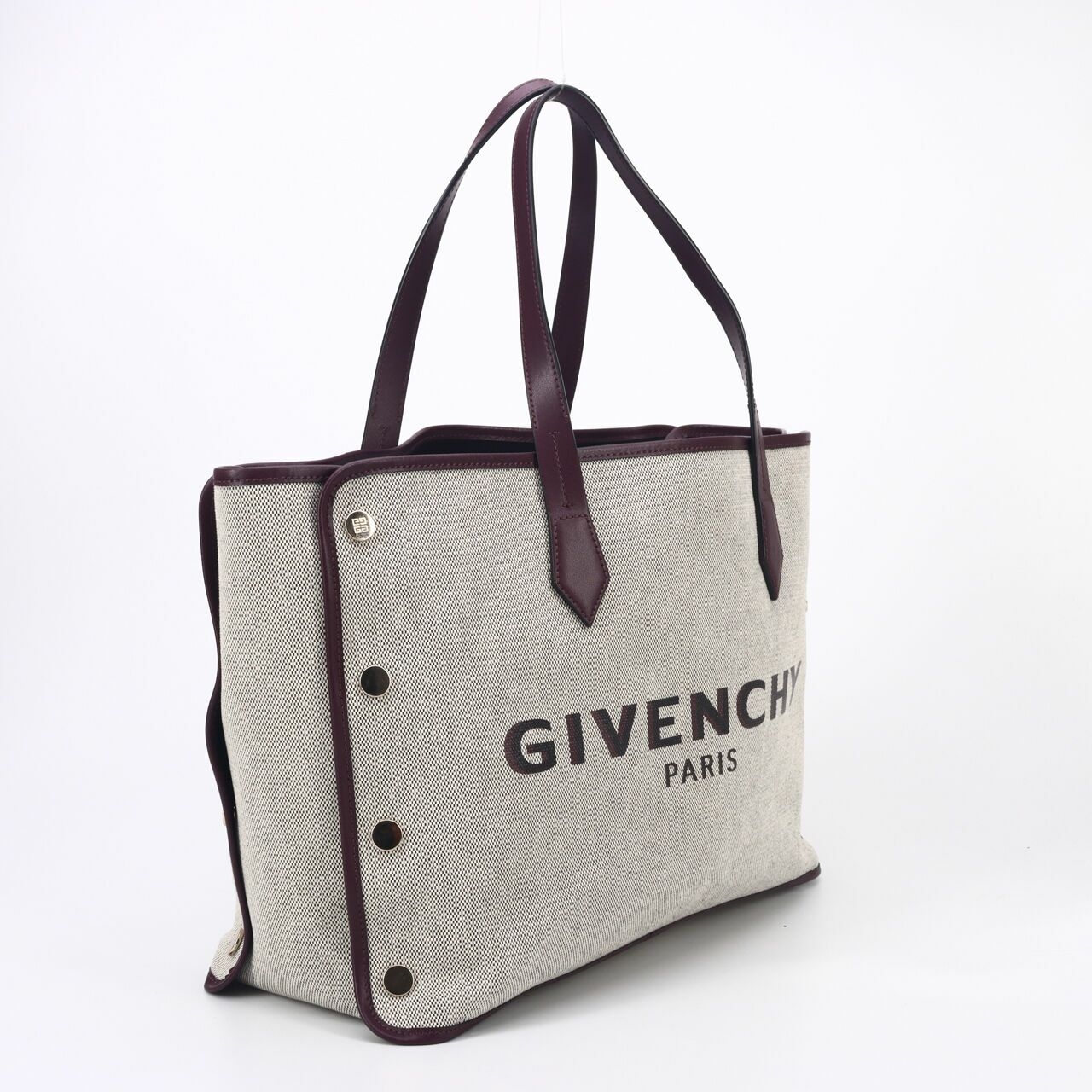 GIVENCHY Canvas Medium Bond Shopper Tote Aubergine