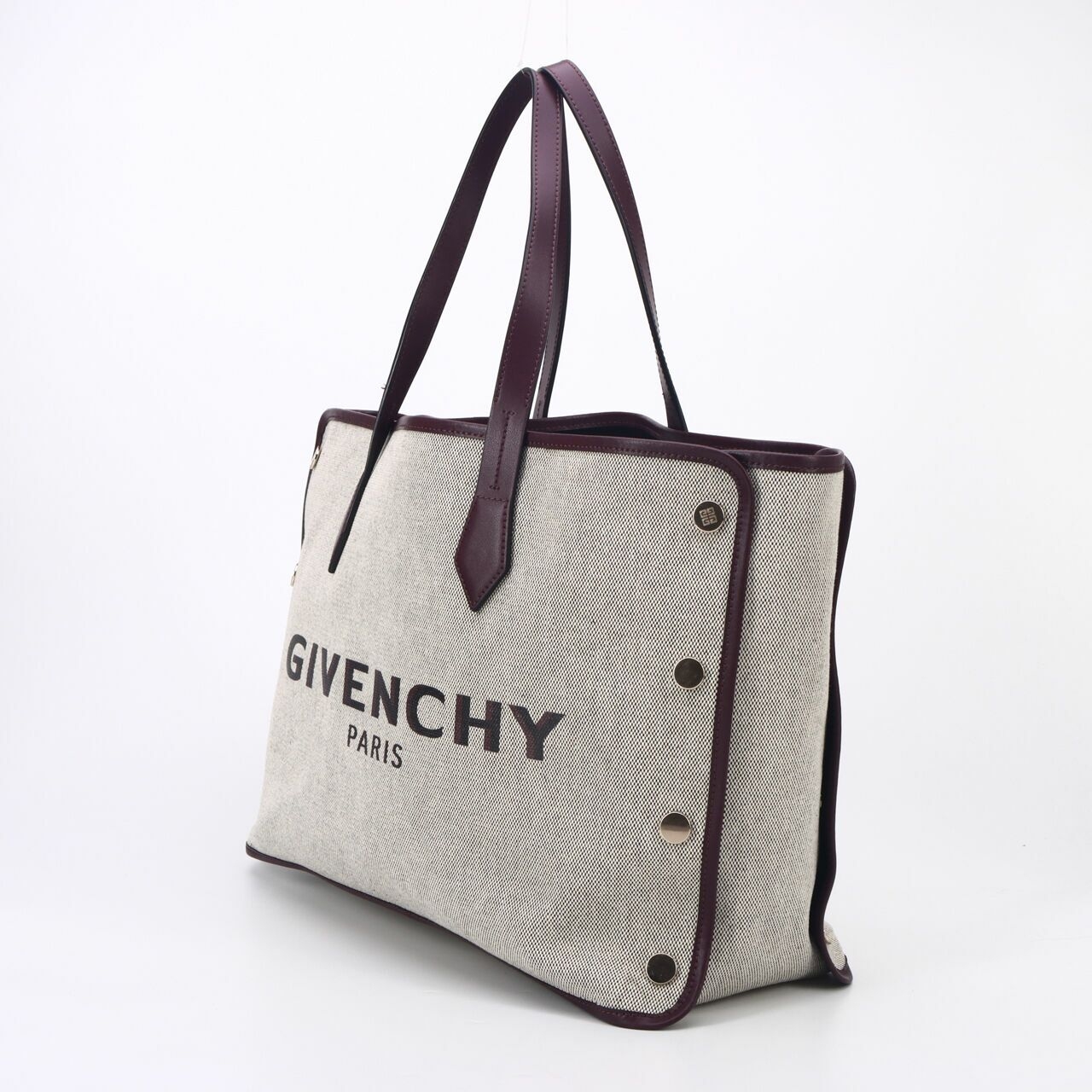 GIVENCHY Canvas Medium Bond Shopper Tote Aubergine