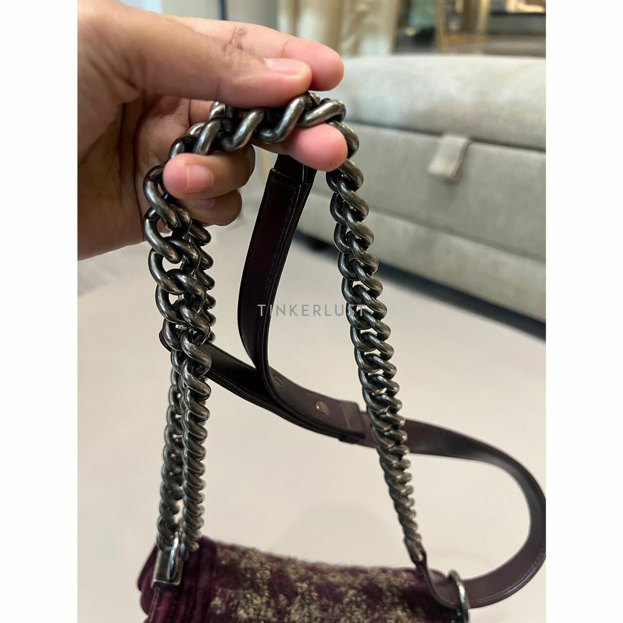 Chanel Boy Small Tweed RHW #18 Shoulder Bag