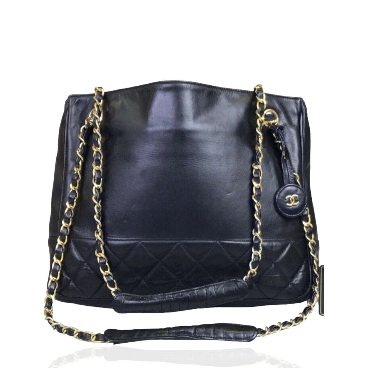 Chanel Medium Matelassé Lambskin Black Shoulder Bag GHW #1
