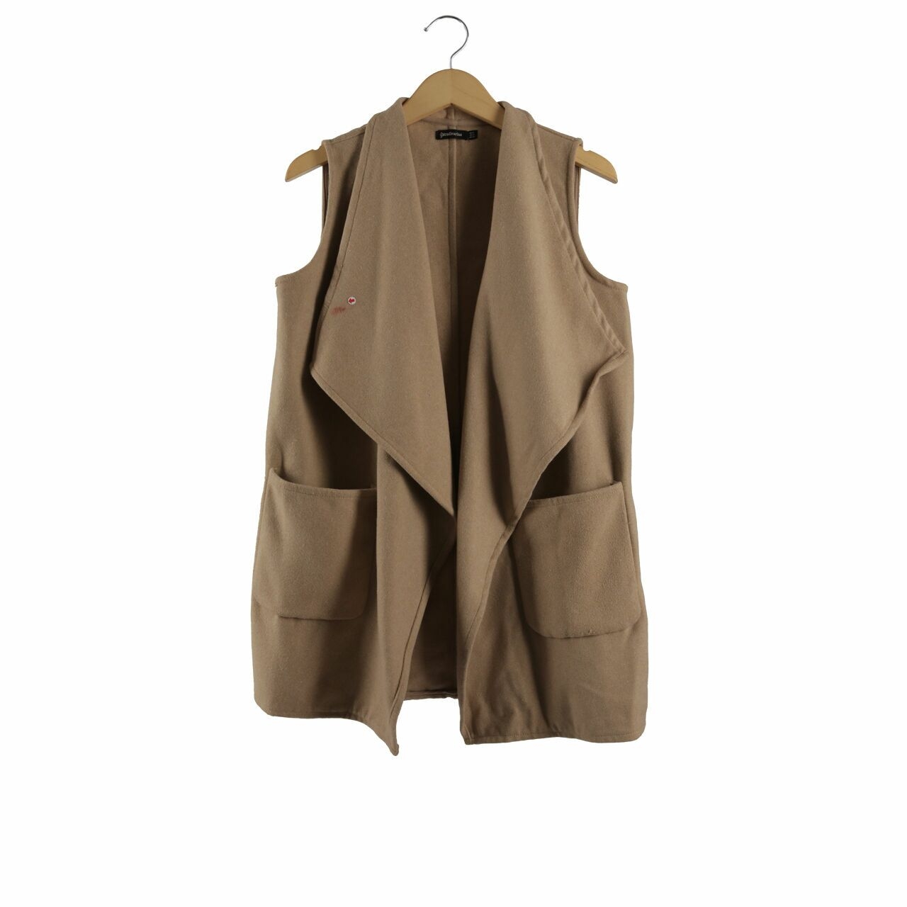 Stradivarius Beige Sleeveless Coat