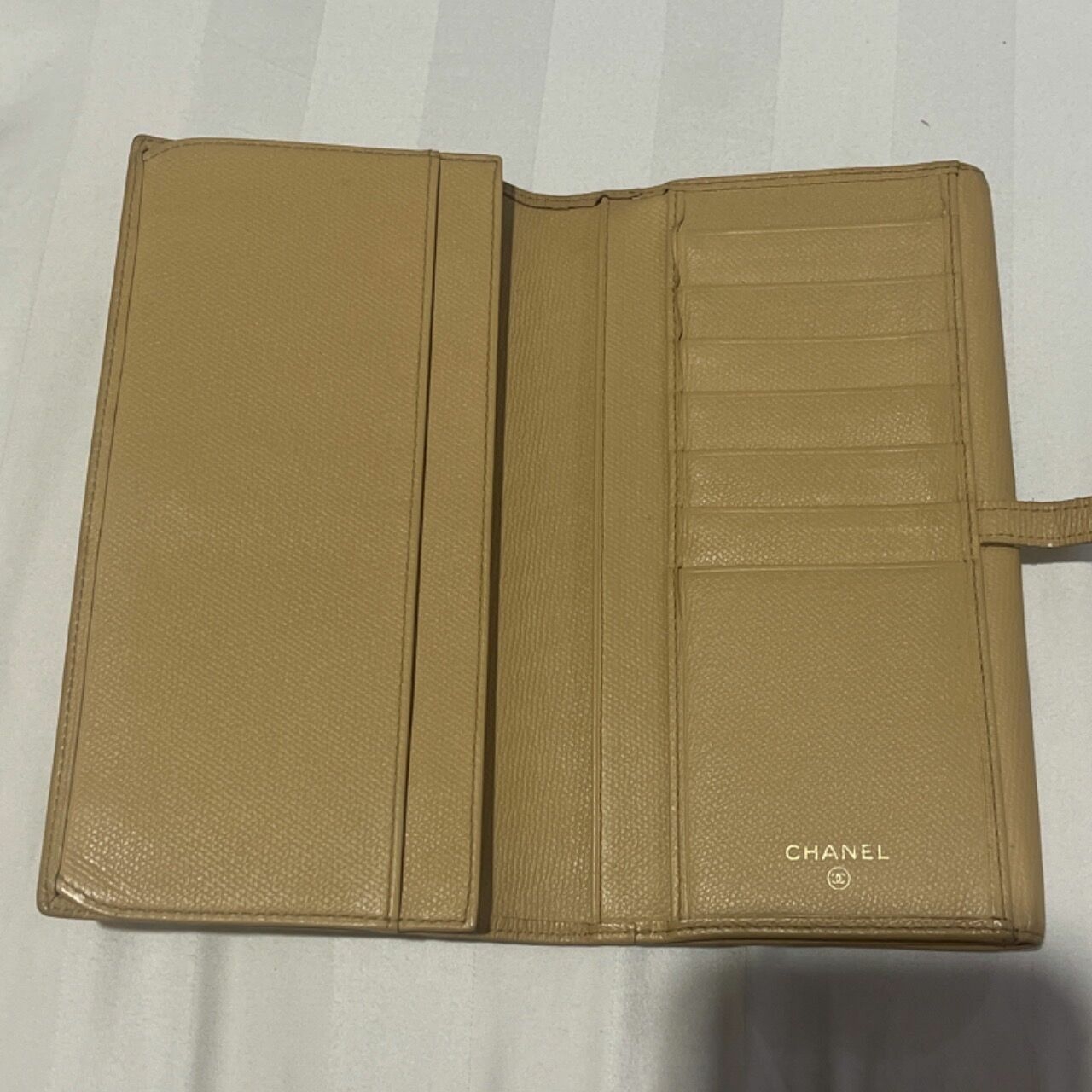 Chanel Beige Bifold Long Wallet #10