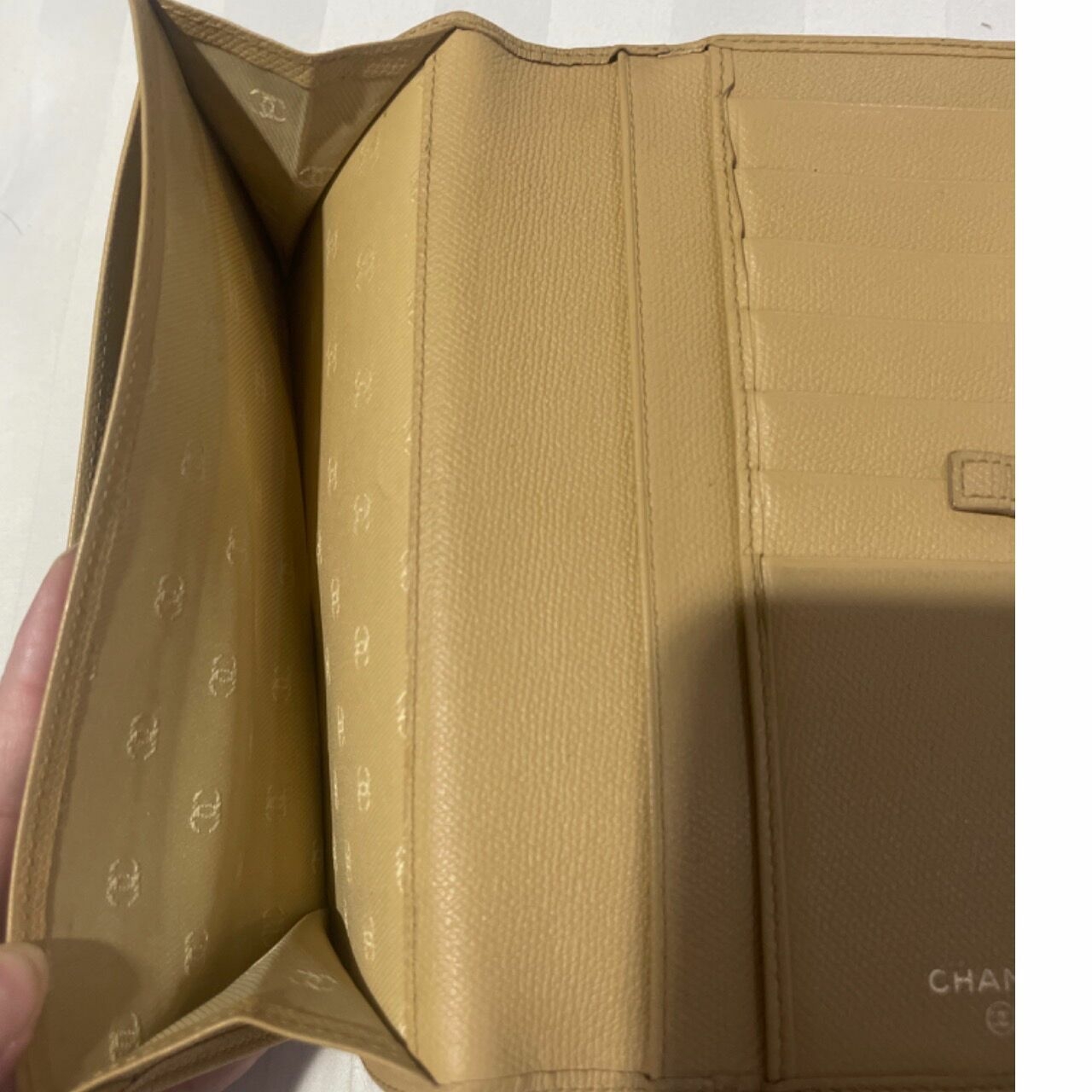 Chanel Beige Bifold Long Wallet #10