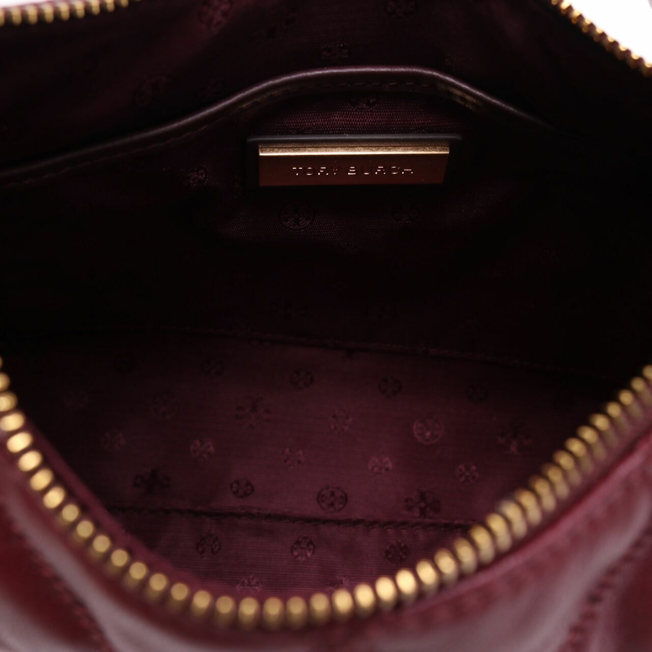 Tory Burch 87870 Willa Mini Hobo Claret Satchel