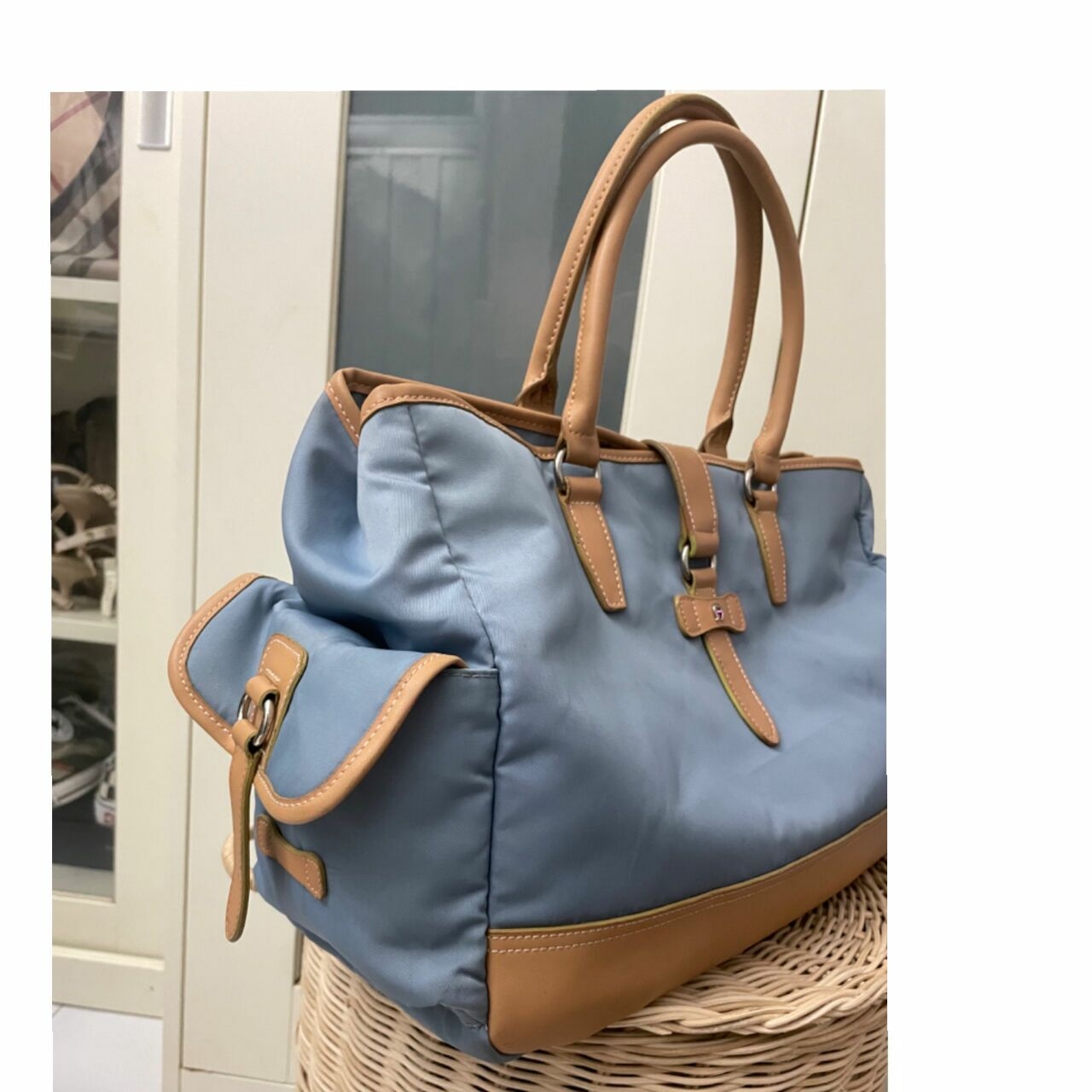 Aigner Blue Tote Bag