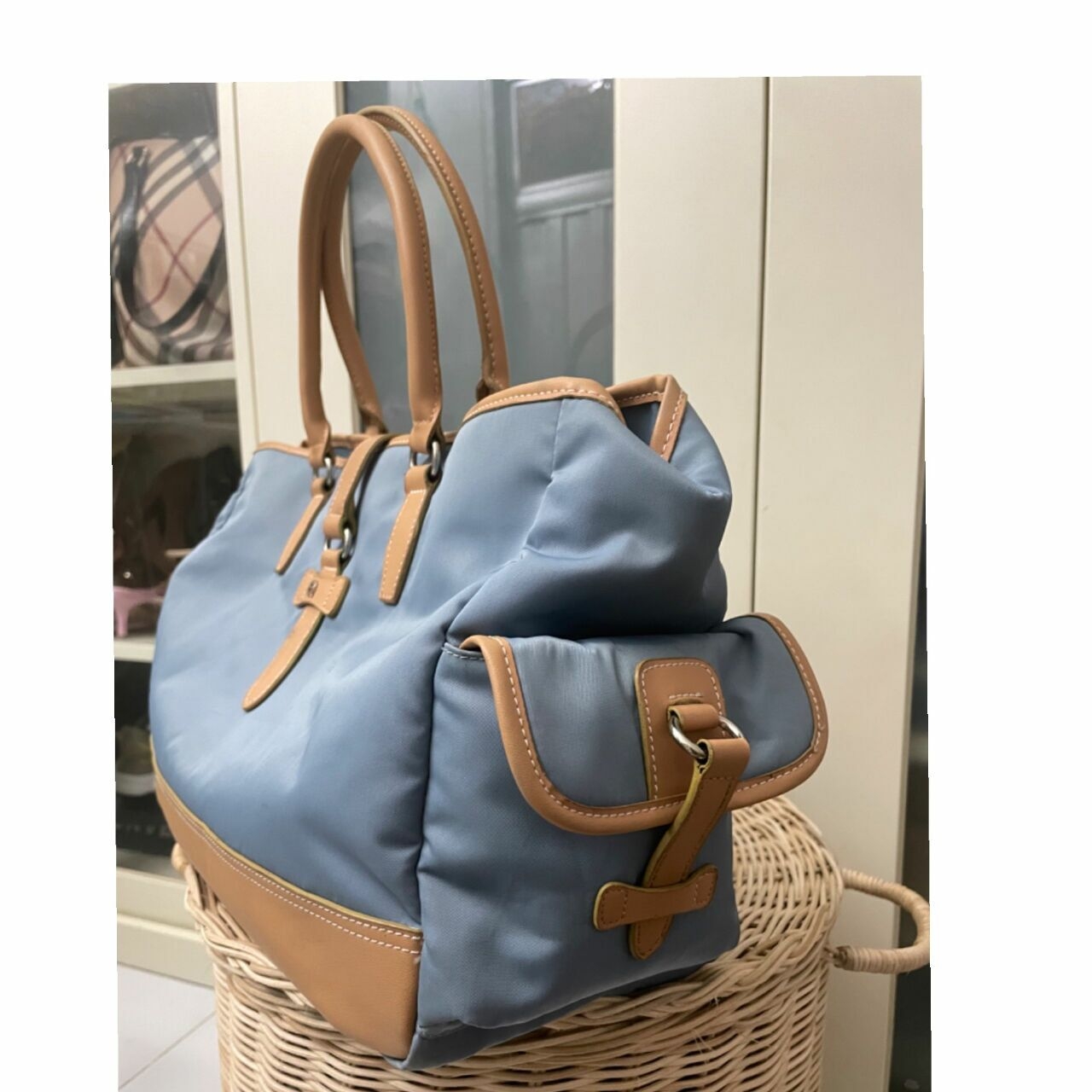 Aigner Blue Tote Bag