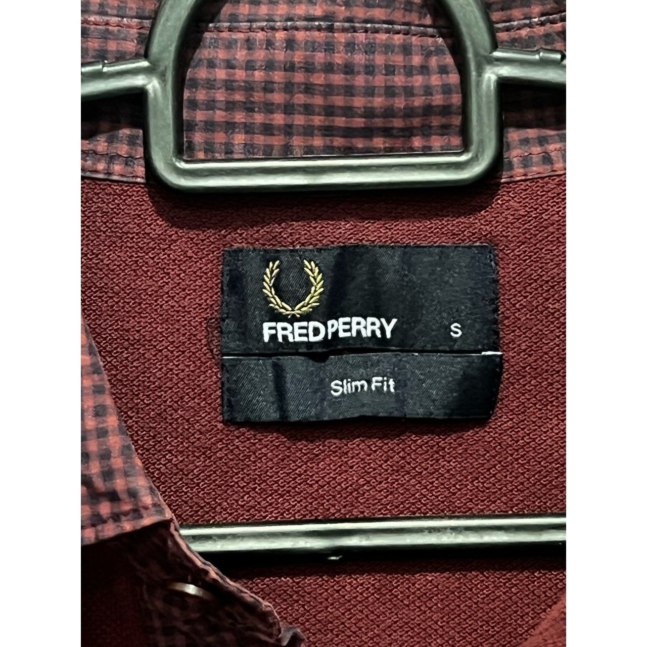 Fred Perry Overdyed Gingham Trim Polo T-Shirt