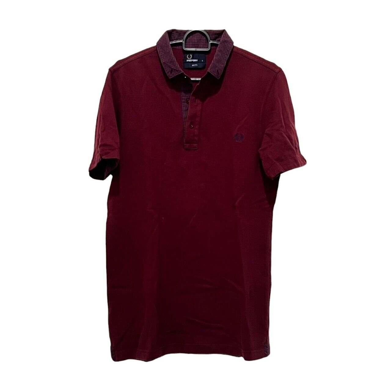 Fred Perry Overdyed Gingham Trim Polo T-Shirt