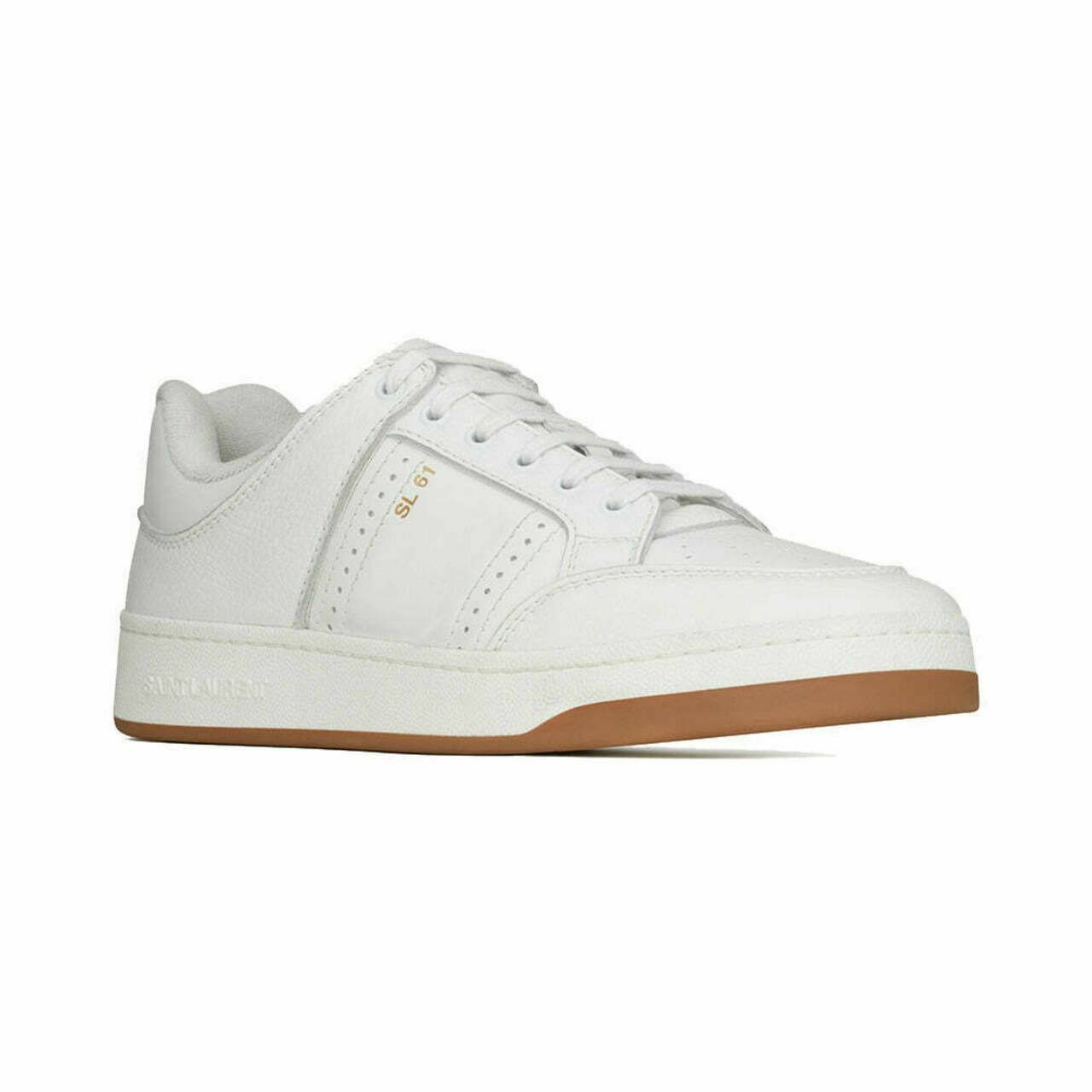 Saint Laurent SL-61 Low Top Sneakers White Grained Men