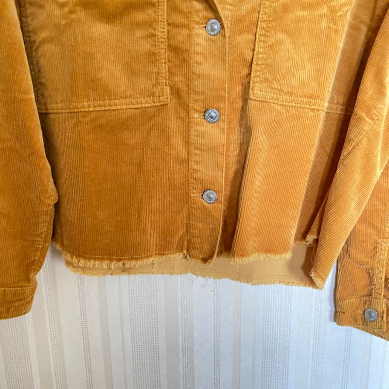 Zara Mustard Unfinished Jacket