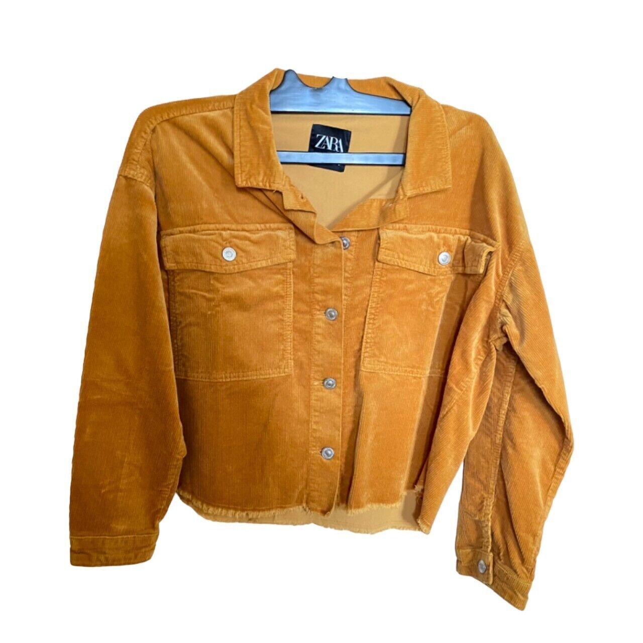 Zara Mustard Unfinished Jacket