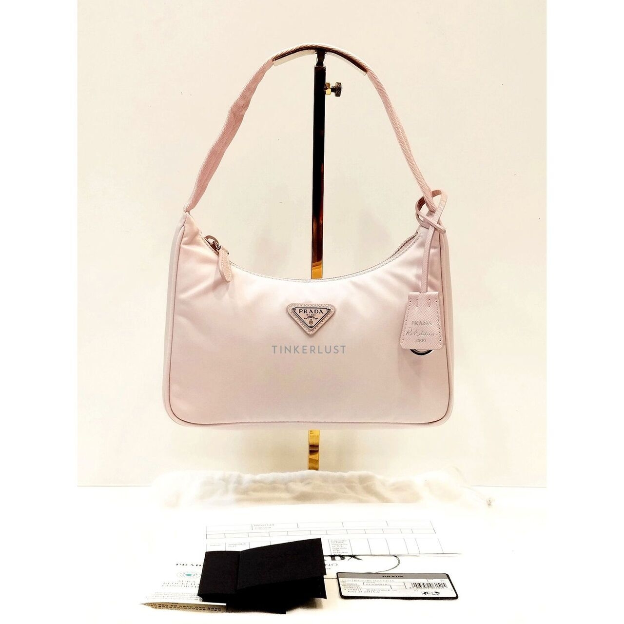 Prada Re-Edition 2000 Mini Re-Nylon Alabaster Pink Shoulder Bag