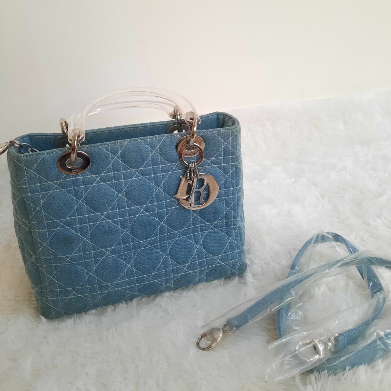 Christian Dior Blue Denim Lady Dior