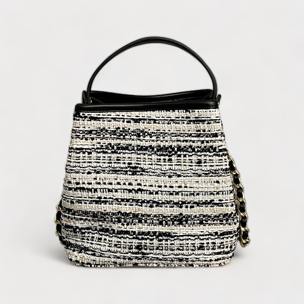 SNY the Label Black & White Lyra Tweed Bag